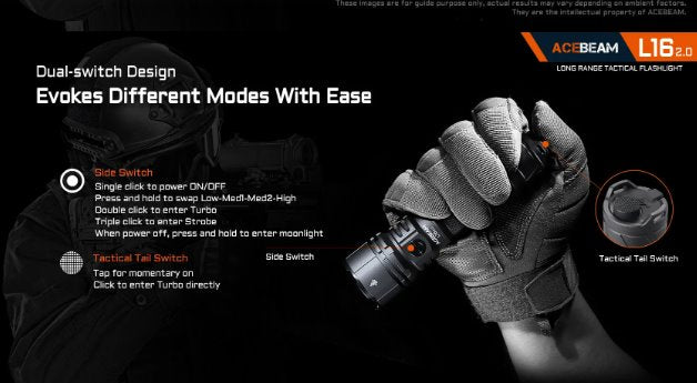 Acebeam L16 2.0 Tactical Flashlight Flashlight Acebeam 