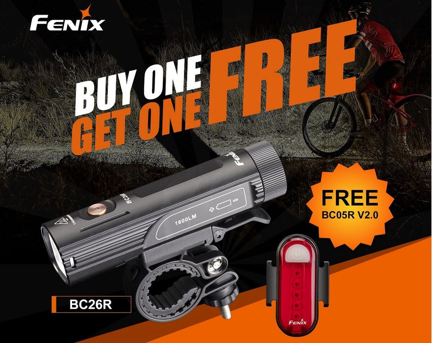 Fenix BC26R Ultra Bright Rechargeable Bicycle Light + BC05R V2.0 COMBO PACK Bicyle Light Accessories Fenix 