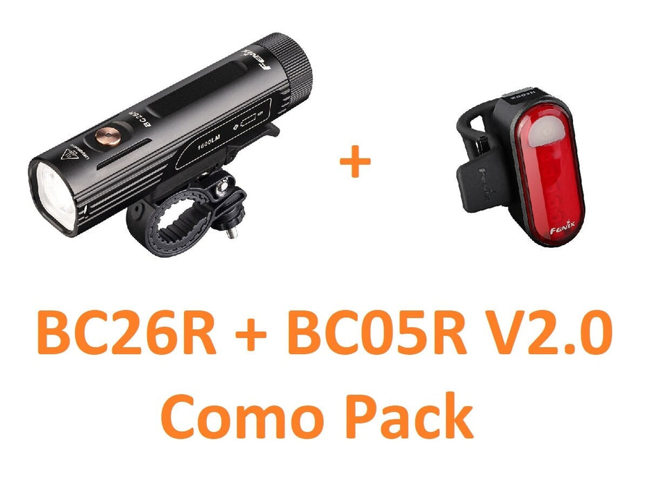 Fenix BC26R Ultra Bright Rechargeable Bicycle Light + BC05R V2.0 COMBO PACK Bicyle Light Accessories Fenix 