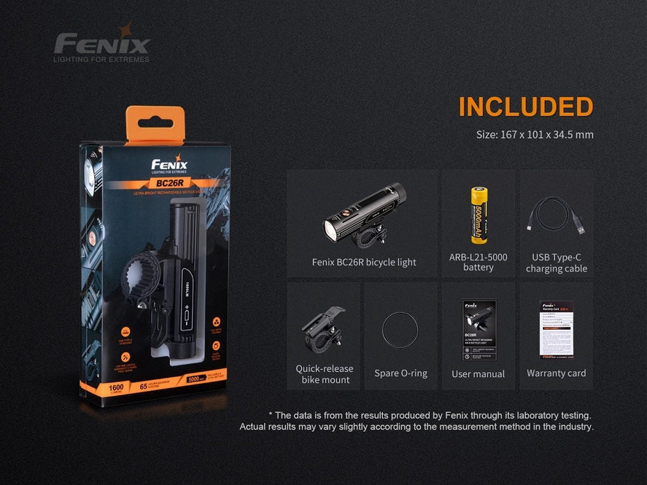 Fenix BC26R Ultra Bright Rechargeable Bicycle Light + BC05R V2.0 COMBO PACK Bicyle Light Accessories Fenix 