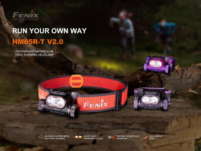 Fenix HM65R-T v2.0 Lightweight Magnesium Trail Running Headlamp Headlamp Fenix 