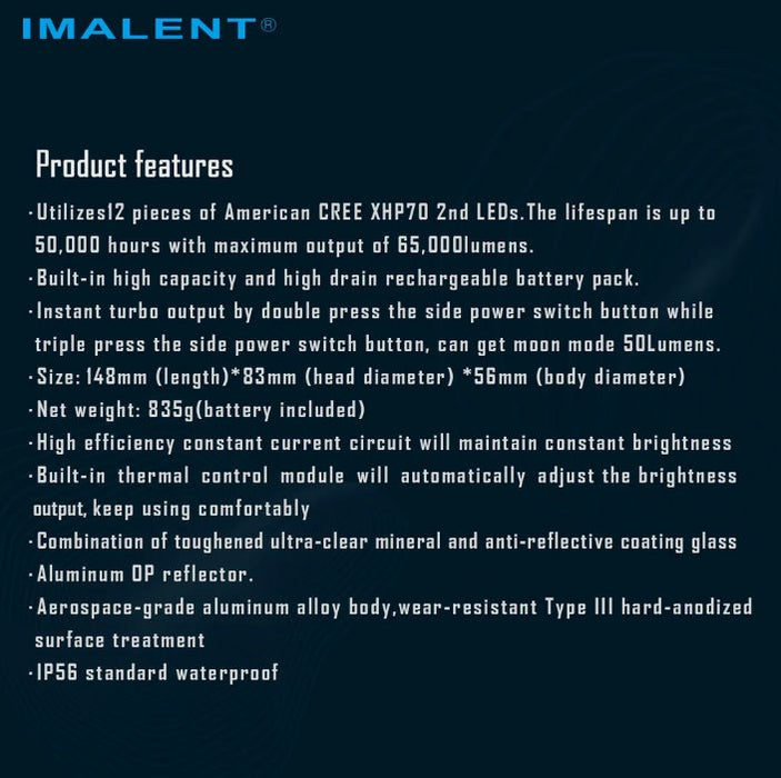 IMALENT MS12 LED Flashlight Flashlight Imalent 