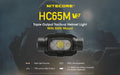 Nitecore HC65M v2 1750 Lumens NVG Mountable Helmet Light, White and Red LED Headlamp Nitecore 