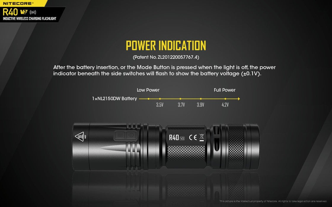 Nitecore R40 V2 Rechargeable LED Flashlight Flashlight Nitecore 