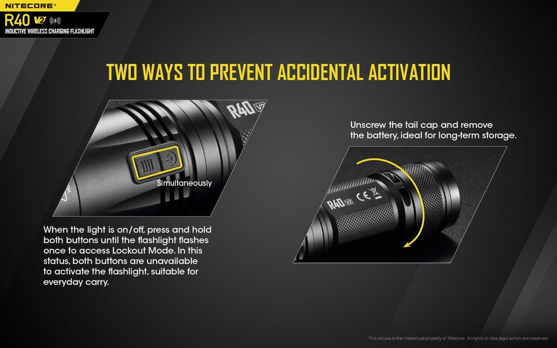 Nitecore R40 V2 Rechargeable LED Flashlight Flashlight Nitecore 